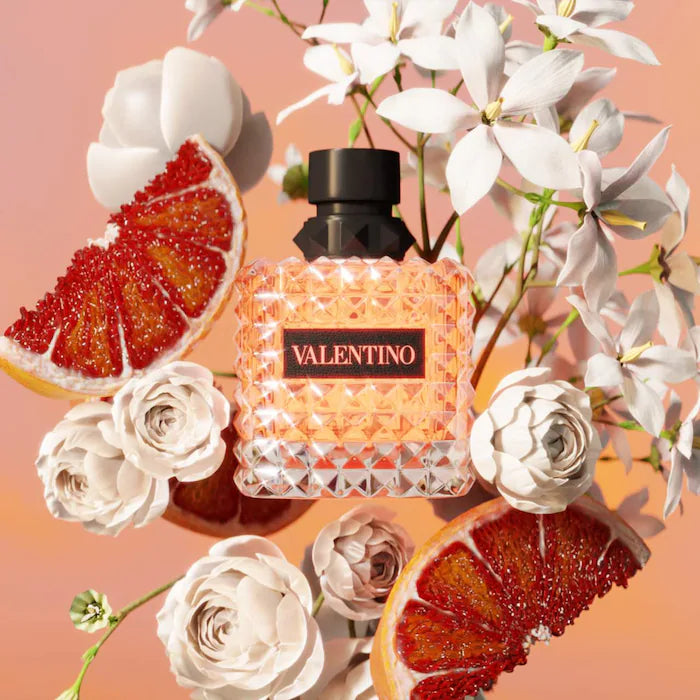 Valentino Born in Roma Coral Fantasy Eau de Parfum con rosa y naranja