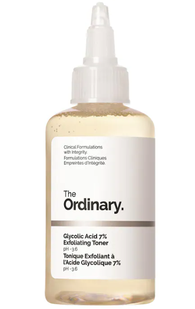 The Ordinary - Mini tónico exfoliante con ácido glicólico al 7 %, exfoliante superficial diario que suaviza la textura de la piel, unifica el tono y aumenta la luminosidad