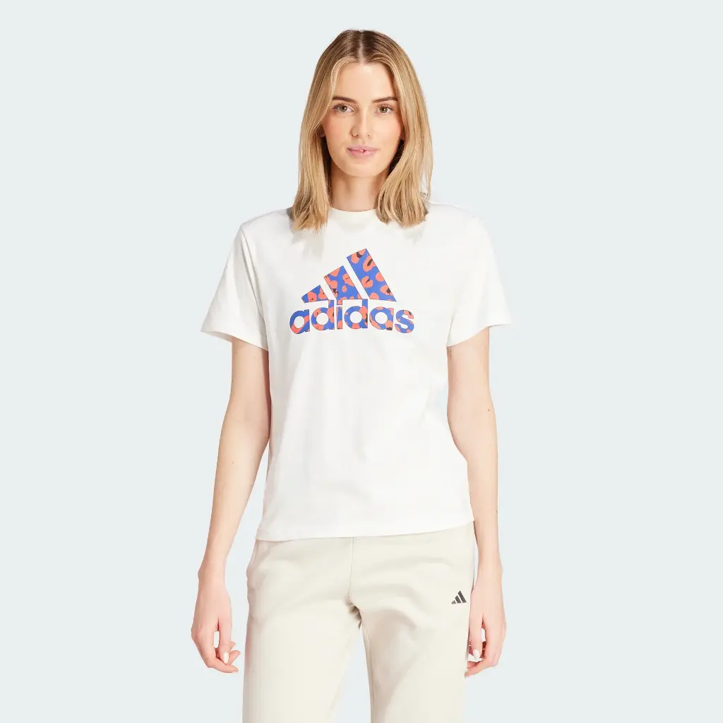 ADIDAS - Camiseta con gráficos de animales para mujer