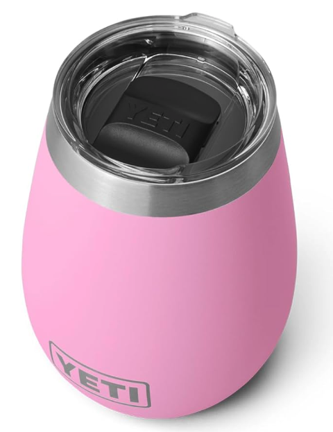 YETI Rambler - Vaso de vino, aislado al vacío, acero inoxidable con tapa MagSlider 
