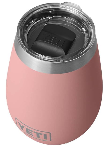 YETI Rambler - Vaso de vino, aislado al vacío, acero inoxidable con tapa MagSlider 