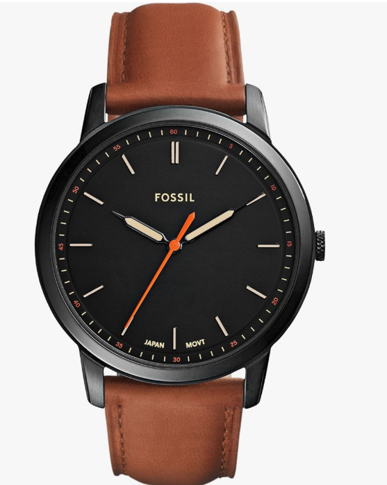 Fossil - Reloj casual de cuarzo, minimalista, de acero inoxidable y delgado para hombre