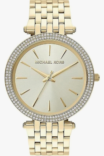 Michael Kors Reloj Darci para mujer, tamaño de caja de 1.535 in, movimiento de tres manecillas, correa de acero inoxidable