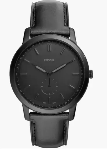 Fossil - Reloj casual de cuarzo, minimalista, de acero inoxidable y delgado para hombre.