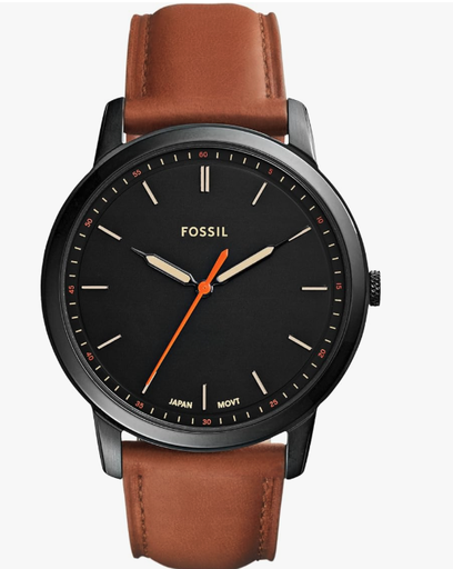 Fossil - Reloj casual de cuarzo, minimalista, de acero inoxidable y delgado para hombre