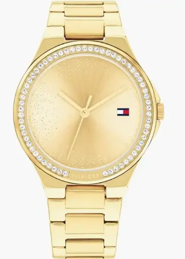 Tommy Hilfiger Reloj de vestir para mujer – Reloj de pulsera 3H brillante para ella – Adornos de cristal femeninos.