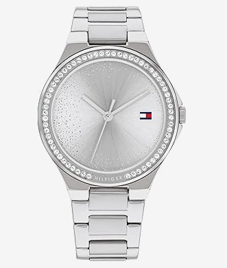 Tommy Hilfiger Reloj de vestir para mujer – Reloj de pulsera 3H brillante para ella – Adornos de cristal femeninos