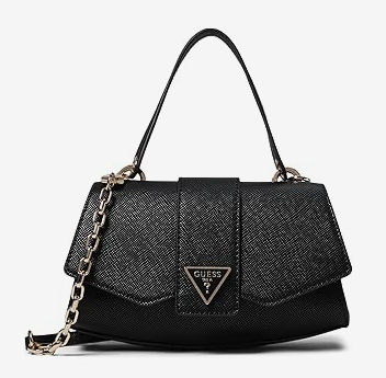 GUESS - Ilia Solapa con asa superior en poliuretano saffiano con correa cruzada ajustable/extraíble