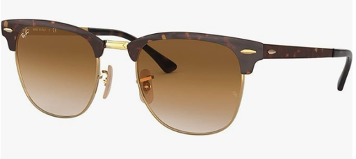 Ray-Ban RB3716 Clubmaster - Gafas de sol cuadradas de metal