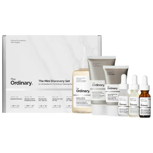 The Ordinary - mini set de descubrimiento, para una piel que se vea más suave, más brillante y más hidratada