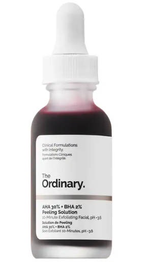 The Ordinary - Solución exfoliante AHA 30% + BHA 2%, para ayudar a combatir las imperfecciones visibles y mejorar el aspecto de la textura y la luminosidad de la piel