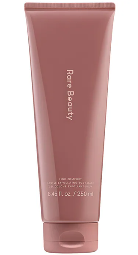 Rare Beauty by Selena Gomez Find Comfort Gentle Exfoliating Konjac Jelly Body Wash, gel de baño nutritivo en gelatina que abraza la piel con notas de ralladura de limón, jazmín dulce y cálida madera de cachemira mientras pule suavemente para un brillo renovado