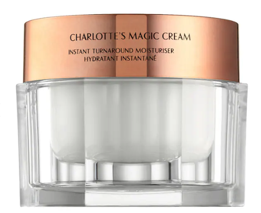 Charlotte Tilbury Magic Cream Anti-Aging Moisturizer with Hyaluronic Acid, humectante anti-envejecimiento con ácido hialurónico para hidratar, vitaminas C + E para emparejar el tono de la piel y péptidos para rellenar y reducir la apariencia de las arrugas