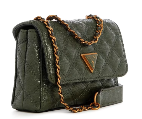 GUESS Bolso bandolera convertible mini de tweed Giully