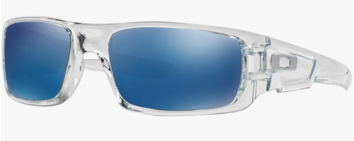 Oakley Gafas de sol con cigüeñal, transparente pulido/iridio hielo, talla única, Pulido transparente/hielo Irid