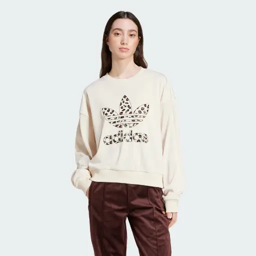 ADIDAS - Sudadera de leopardo para mujer