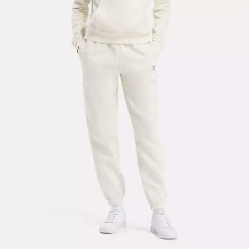 REEBOK - Pantalones de chándal de polar con logotipo pequeño Identity de Reebok