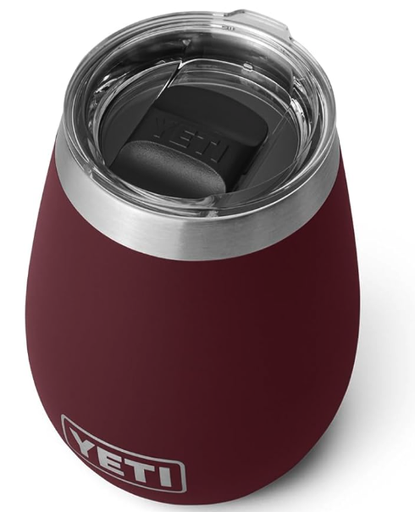 YETI Rambler - Vaso de vino, aislado al vacío, acero inoxidable con tapa MagSlider  
